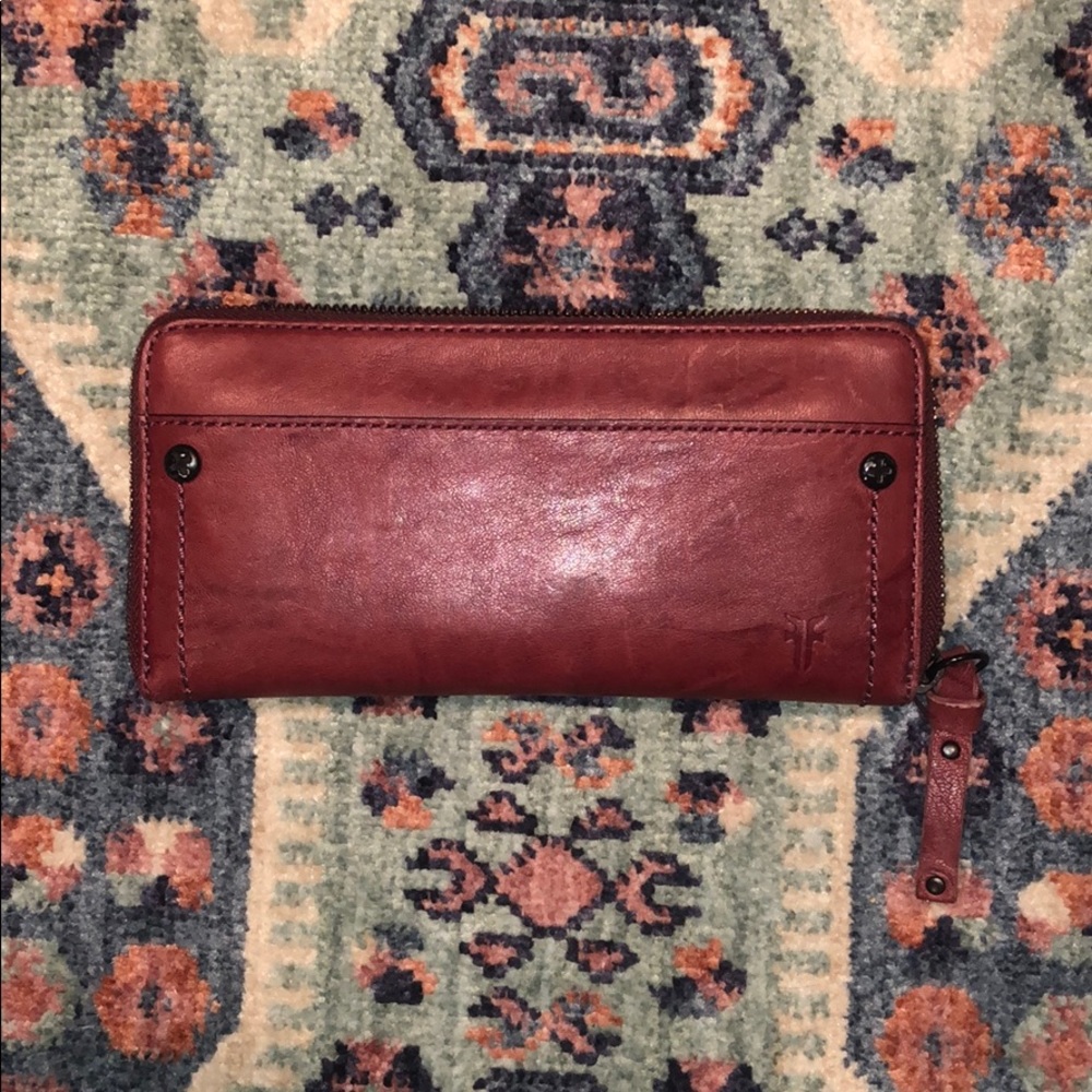 Frye Red Leather Wallet